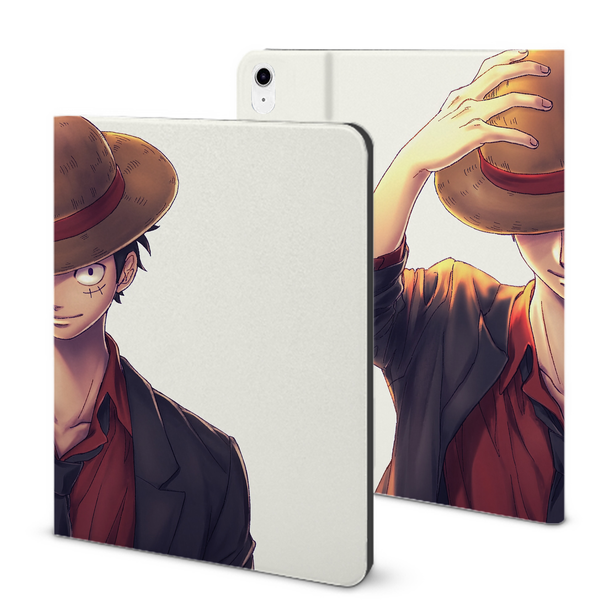 （画像用） ワンピース ONE PIECE IPad ケース ブック型 PUレザー TPU 耐衝撃 軽量 薄型 ペン収納なし 全面保護 IPad 各モデル対応